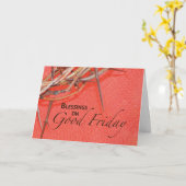 Carte Vendredi saint Couronne d'épines (Fleur jaune)