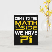 Carte Venez Au Côté Math Nous Avons Pi Mathématiques Sci (Fleur jaune)