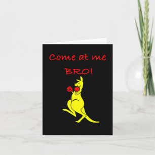 Carte Venez Chez Moi Bro Kangaroo Boxe Nouveauté Cadeau