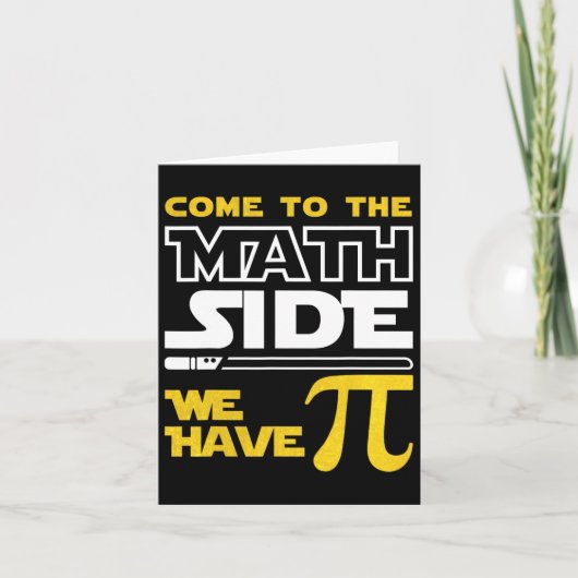 Carte Venez du côté des maths, nous avons Pi Math Pi Day (Devant)