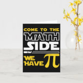 Carte Venez du côté des maths, nous avons Pi Math Pi Day (Fleur jaune)