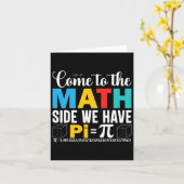 Carte Venez du côté maths, nous avons Pi (Fleur jaune)