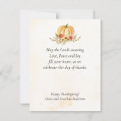 Carte Venez En Sa Présence Avec Thanksgiving Flat (Dos)