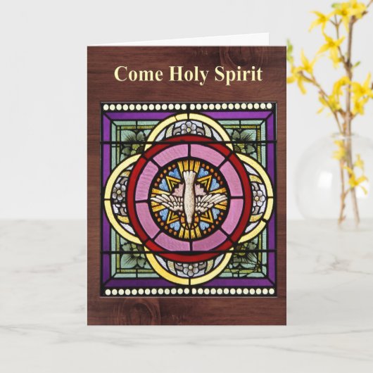 Carte Venez Saint-Esprit (Fleur jaune)
