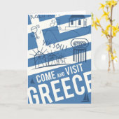 Carte Venez visiter la Grèce (Fleur jaune)