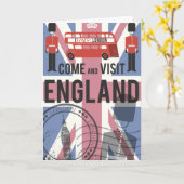 Carte Venez visiter l'Angleterre (Fleur jaune)
