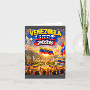 Carte Venezuela Libre 2026 Drapeau du cœur du Venezuela