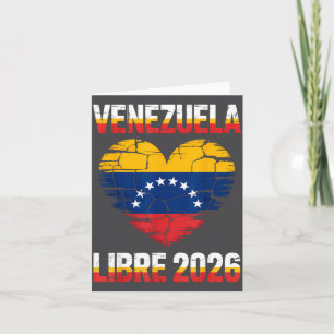 Carte Venezuela Libre 2026 Drapeau du cœur du Venezuela