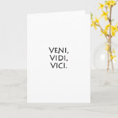 Carte Veni vidi vici (Fleur jaune)