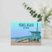 Carte Venice Beach California Vintage Flat Card (Debout devant)