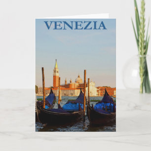 Carte Venice Gondola Vintage voyage