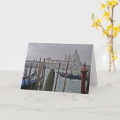 Carte Venise - gondoles (Fleur jaune)