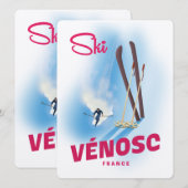 Carte Vénosc France à Ski (Devant / Derrière)