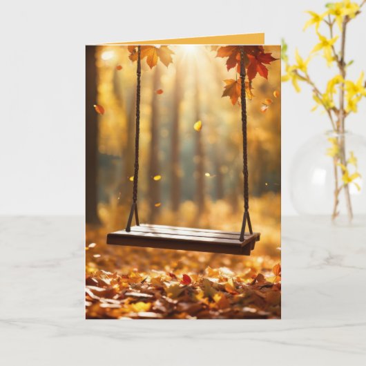 Carte Vent d'automne (Fleur jaune)