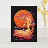 Carte Vent de Halloween (Fleur jaune)