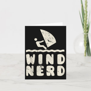 Carte Vent Nerd Funny Windsurfer Plage de planche à voil