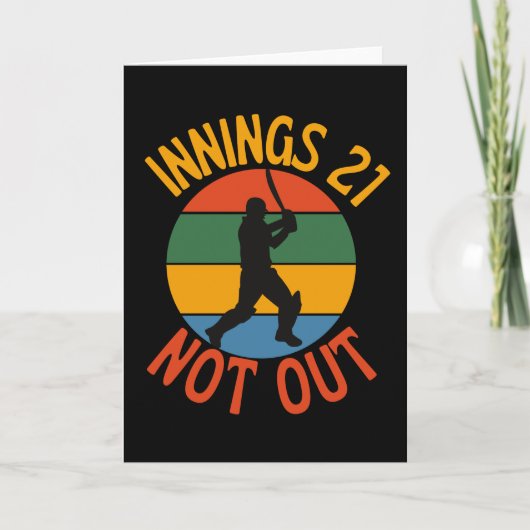 Carte Ventilateur de cricket 21 ans Anniversaire non sor (Devant)