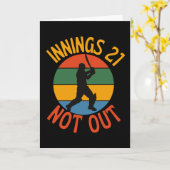 Carte Ventilateur de cricket 21 ans Anniversaire non sor (Fleur jaune)