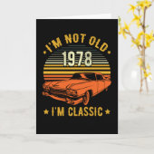 Carte Ventilateur Voiture vintage Classique Anniversaire (Fleur jaune)