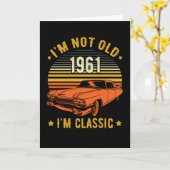 Carte Ventilateur Voiture vintage Classique Anniversaire (Fleur jaune)