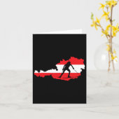 Carte Ventilateurs de biathlon cool Autriche Ski (Fleur jaune)