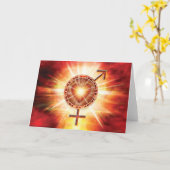 Carte Vénus et Mars unissent (Fleur jaune)