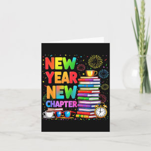 Carte Ver de livre drôle 2026 Bonne Année Livre de chapi