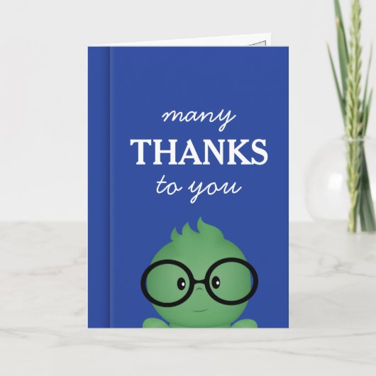 Carte Ver de livre Merci (Devant)
