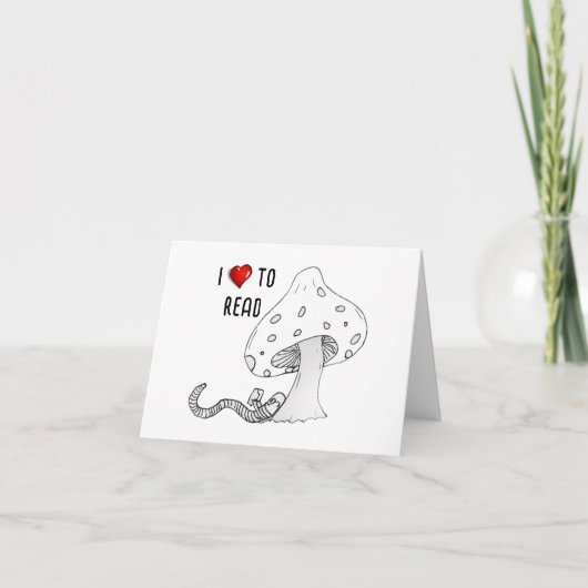 Carte Ver de terre sous un champignon (Devant)