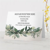 Carte verdure éléganteSignes de réception de mariage mul (Fleur jaune)