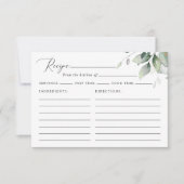 Carte Verdure, Eucalyptus Feuilles, Fête des mariées Rec (Devant)