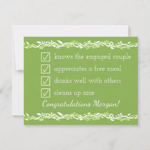 Carte Verdure rustique   Vine Mariage Be My Groomsman