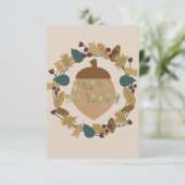 Carte Verdure Thanksgiving Automne Anniversaire Gold Wre (Debout devant)