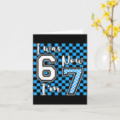 Carte Vérifié Bleu J'avais 6 Ans Maintenant J'ai 7 Ans G (Fleur jaune)