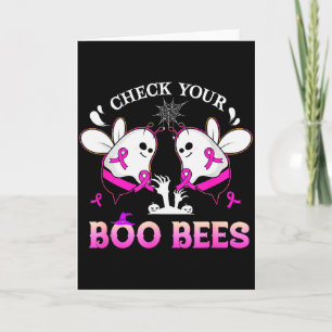 Carte Vérifiez Vos Abeilles Boo Drôles Cancer du Sein Ha