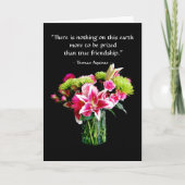 Carte Véritable Ami Joyeux Anniversaire, Stargazer Lily (Devant)