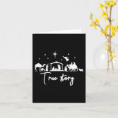 Carte Véritable histoire nativité Noël bébé (Fleur jaune)