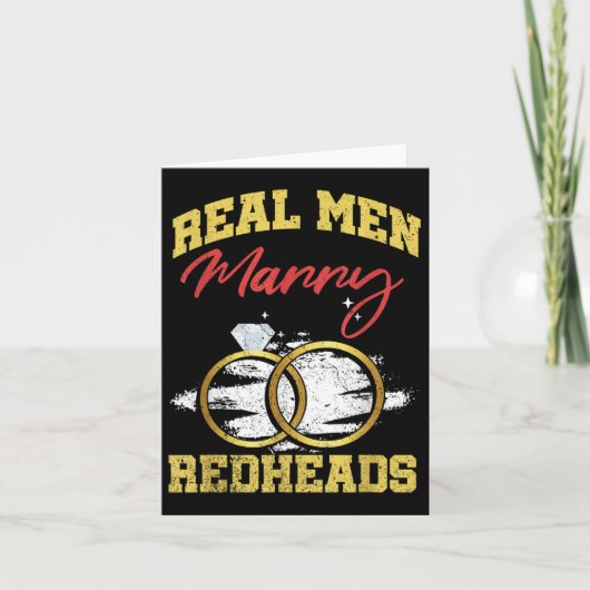 Carte Véritables Hommes Époux Mariage Groom Bride Ginger (Devant)