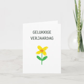 Carte Verjaardag Gelukkige, joyeux anniversaire néerland