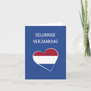 Carte Verjaardag Gelukkige, joyeux anniversaire néerland