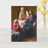 Carte Vermeer - Christ dans la Maison de Martha et Marie (Fleur jaune)