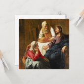 Carte Vermeer - Christ dans la Maison de Martha et Marie (Devant/Arrière en situation)
