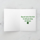 Carte Vermeer Pearl Earring Clover St Patrick's Day (Intérieur)