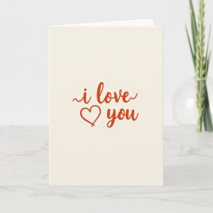 Carte Vermillon Je T'Aime