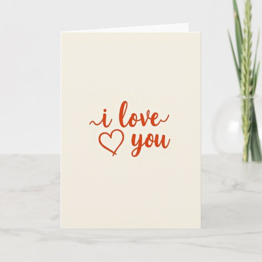 Carte Vermillon Je T'Aime (Devant)