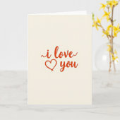 Carte Vermillon Je T'Aime (Fleur jaune)