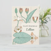 Carte Verneuil Water lily 1896 CC1200 Fleur anniversaire (Debout devant)
