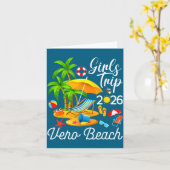 Carte Vero Beach Floride Été Tropical (Fleur jaune)