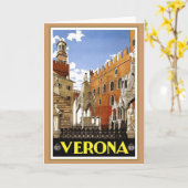 Carte Vérone vintage Italie (Fleur jaune)