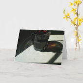 Carte verre 3 de café (Fleur jaune)